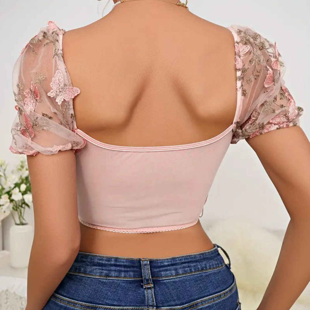 Top con encaje